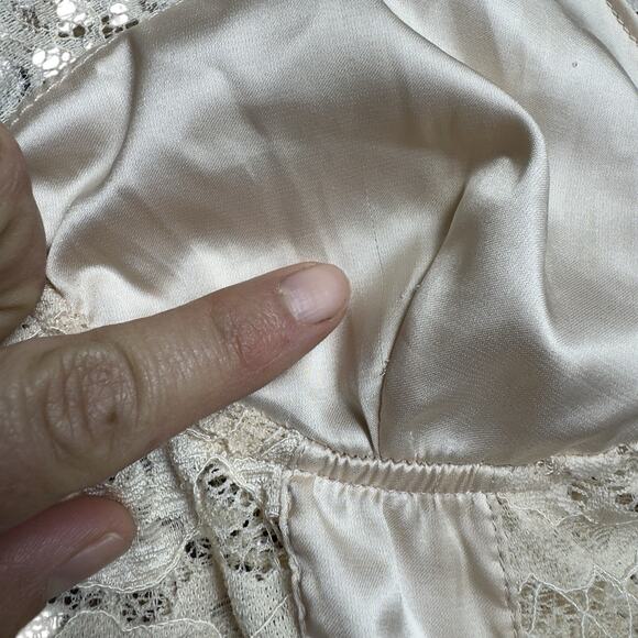 Nasty Girl Lace Body Suit S/M No size tags Cream romance feminine whimsical - Picture 7 of 16